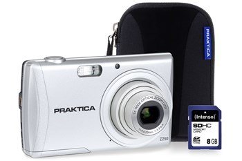 PRAKTICA  Z250-S 8GBCASE - Luxmedia Z250 Silver Camera Kit inc 8GB SDHC Class 10 Card & Case