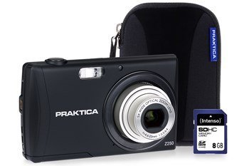 PRAKTICA Z250-BK 8GBCASE - Luxmedia Z250 Black Camera Kit inc 8GB SDHC Class 10 Card & Case