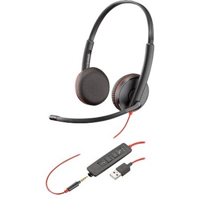 Plantronics 209747-101 BLACKWIRE C3225 USB-A IN Wired Binaural Headset