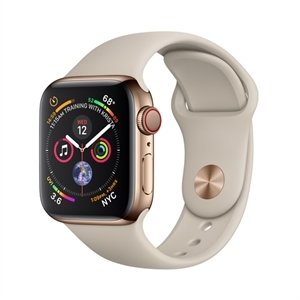 Apple  MTVN2B/A -  MTVN2B/A - WTCH S4 GPS+CELL 40MM GOLD SS STONE SPORT BAND IN - Smart Watch