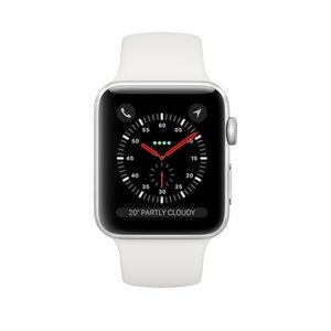Apple MTH12B/A - WATCH S3 GPS+CELL 42MM SILV WHITE SPORT BAND IN - Smart Watch