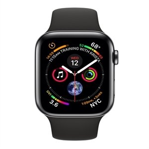 Apple MTVL2B/A - WATCH S4 GPS+CELL 40MM SP BL SS BLACK SPORT BAND IN - Smart Watch