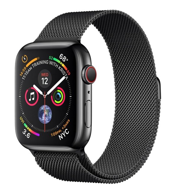 Apple MTX32B/A -  WATCH S4 GPS+CELL 44MM SP BL SS BLACK MILANESE LOOP IN - Smart Watch