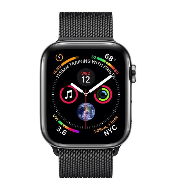 Apple MTX32B/A -  WATCH S4 GPS+CELL 44MM SP BL SS BLACK MILANESE LOOP IN - Smart Watch