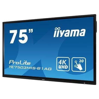 IIYAMA TE7503MIS-B1AG - 75" Black Interactive Display 4K UHD