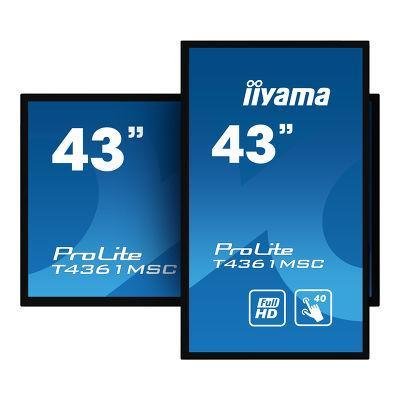 IIYAMA T4361MSC-B1 - 43" Black Interactive Display Full HD