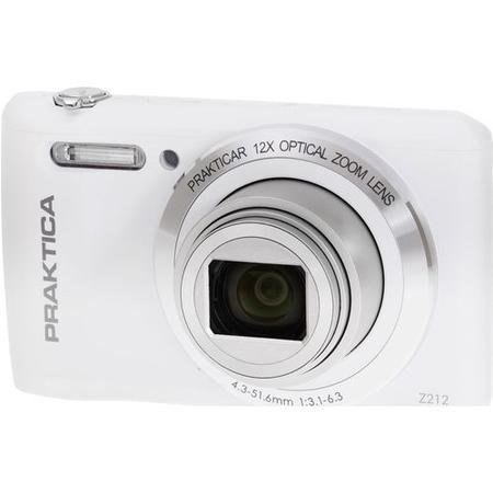 Praktica Z212-W 8GBCASE - Luxmedia Z212 Compact Digital Camera in White + 8GB SD Card + Camera Case
