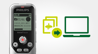 Philips DVT2050 - 8GB Digital VoiceTracer 2MIC Audio Recorder - Aluminium Silver